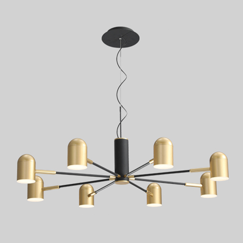 Люстра Desi Loft Chandelier Gold Золотой Черный в Перми | Loft Concept 