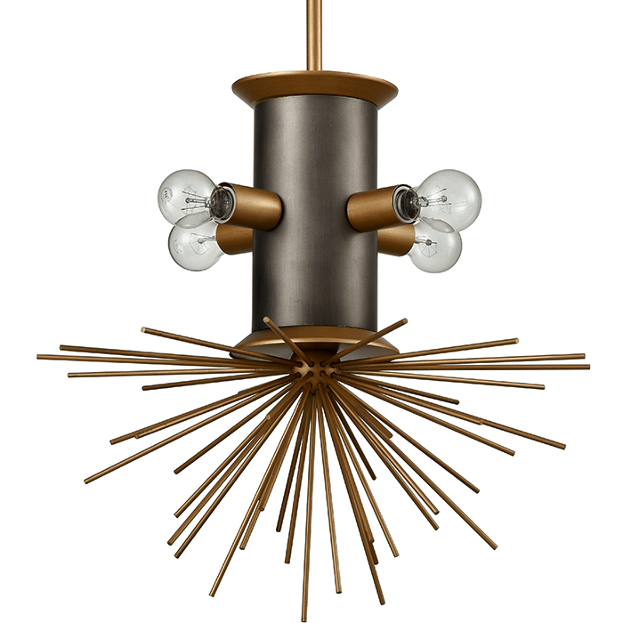 Подвесной светильник Hedgehog Chandelier Латунь в Перми | Loft Concept 