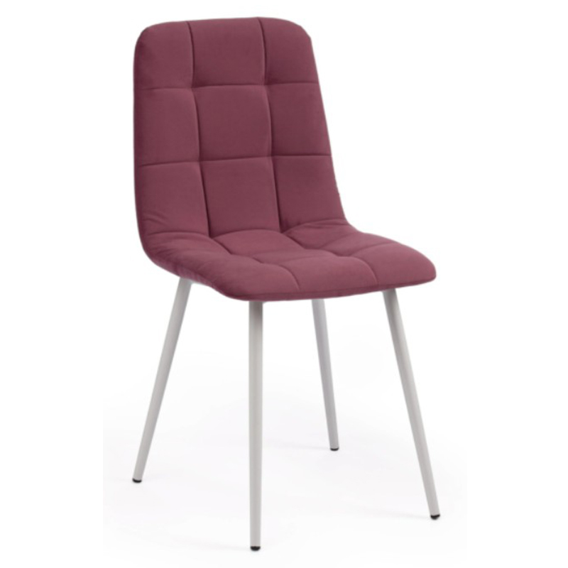 Стул Nancy Velour Plum Chair Сливовый (Plum) Белый в Перми | Loft Concept 