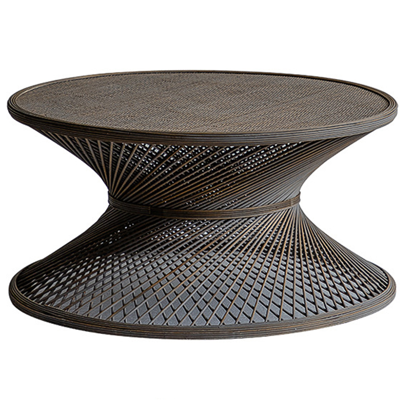 Кофейный стол Zaire Wicker Coffee Table Dark Коричневый в Перми | Loft Concept 