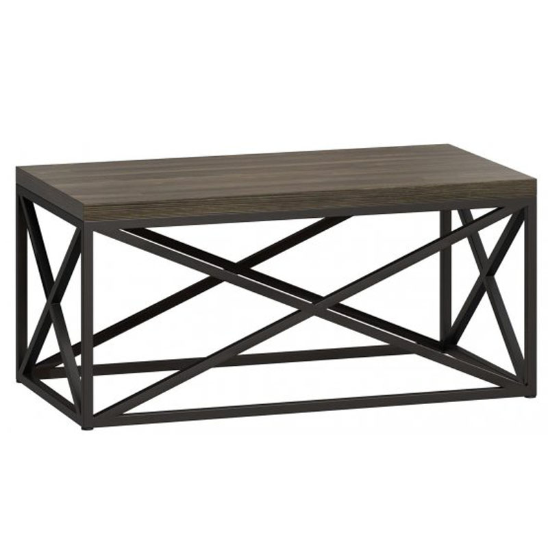 Кофейный стол Industrial Oak Geometric Coffee Table Серый Черный в Перми | Loft Concept 