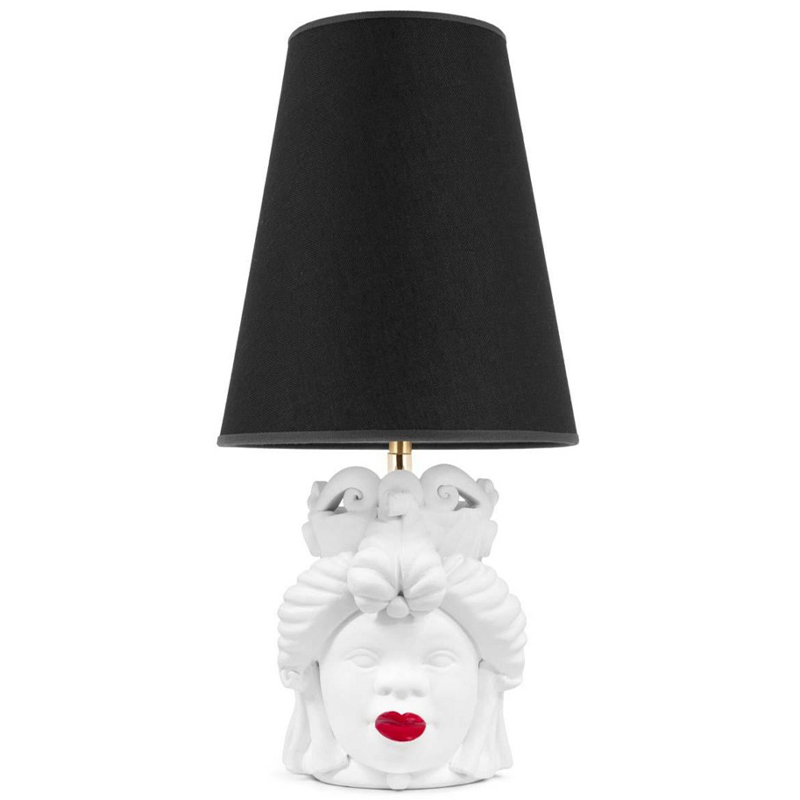 Настольная лампа Table Lamp Moro Lady Small Lipstick Black Белый Черный Красный в Перми | Loft Concept 