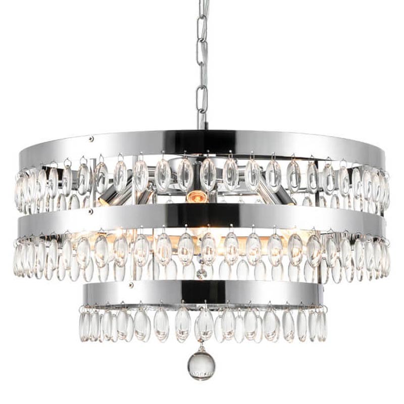 Люстра Oberon Chandelier chrome 50 Прозрачный (Transparent) Хром в Перми | Loft Concept 