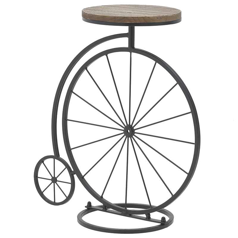 Приставной столик в виде велосипеда Penny-Farthing Side Table Черный Коричневый в Перми | Loft Concept 