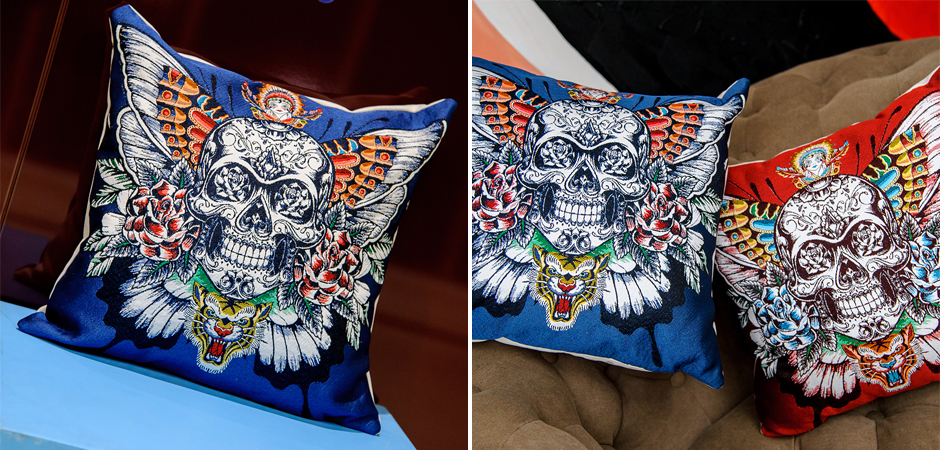 Декоративная подушка Ghost Rider Blue Декоративная подушка Ghost Rider Blue - Loft-Concept в Перми