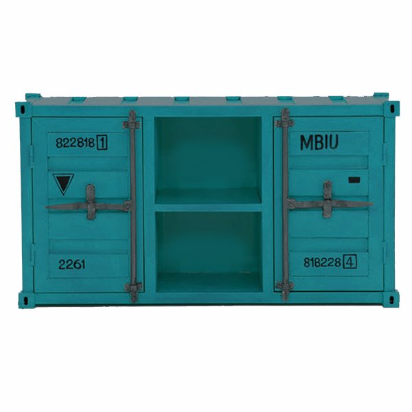 ТВ тумба Морской контейнер Loft TV container turquoise Бирюзовый в Перми | Loft Concept 