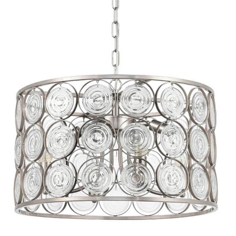 Люстра Edalina Chandelier nickel satin 50 Прозрачный (Transparent) Никель Сатин в Перми | Loft Concept 