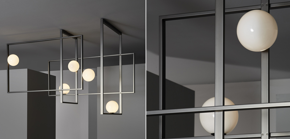 Люстра Mondrian Glass Venicem Ceiling Lamp graphite Люстра Mondrian Glass Venicem Ceiling Lamp graphite - Loft-Concept в Перми