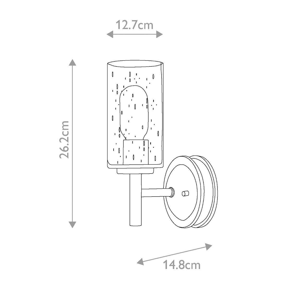 Бра с плафоном в форме цилиндра из прозрачного стекла с пузырьками Hinkley в Перми