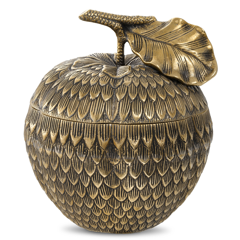 Шкатулка Eichholtz Box Custard Apple brass Винтажная латунь в Перми | Loft Concept 