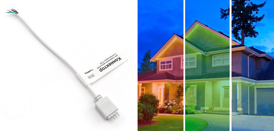 Комплект светодиодной влагозащищенной ленты 7,2W/m 30LED/m 3528SMD разноцветный 5M Комплект светодиодной влагозащищенной ленты 7,2W/m 30LED/m 3528SMD разноцветный 5M - Loft-Concept в Перми