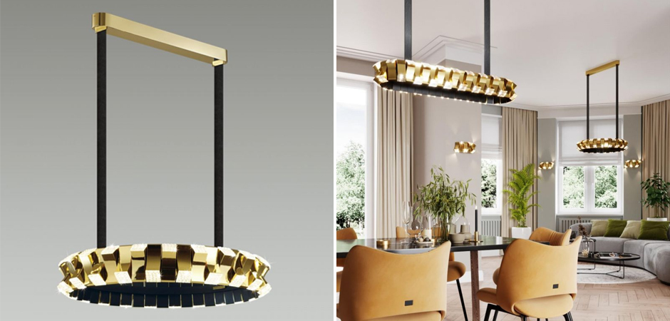 Люстра Rotus Gold Круглая Люстра Rotus Gold Круглая - Loft-Concept в Перми
