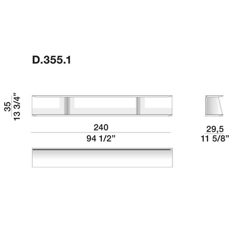 Дизайнерская подвесная полка Gio Ponti D.355.1 - D.355.2 Hanging Bookcase в Перми