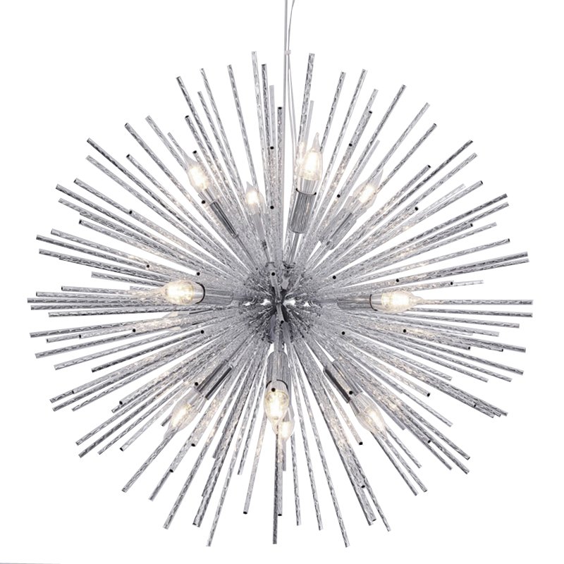 Люстра Sputnik Silver Chandelier Серебряный в Перми | Loft Concept 