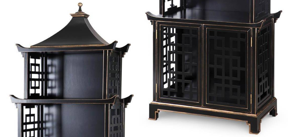 Стеллаж Черная Пагода Bungalow 5 Pagoda Black Wood Стеллаж Черная Пагода Bungalow 5 Pagoda Black Wood - Loft-Concept в Перми