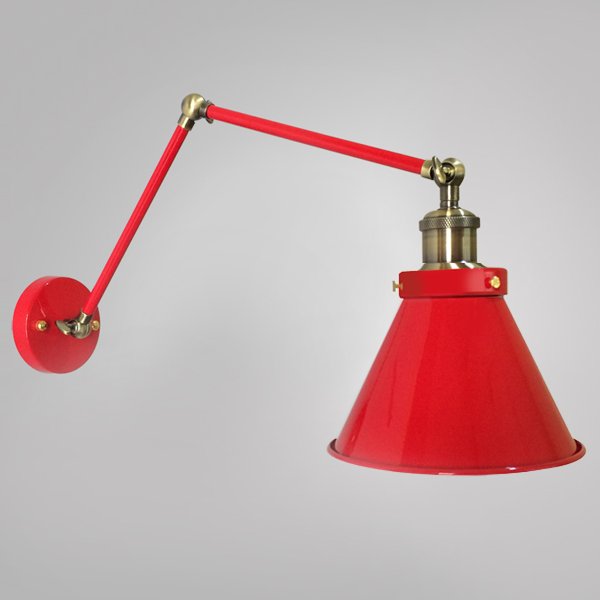 Бра Gloce Cone Shade Loft Industrial Red  в Перми | Loft Concept 