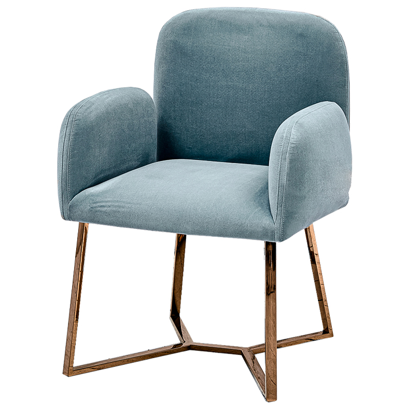 Стул Clifford Stool Pastel Blue Голубой пастельный Розовое золото в Перми | Loft Concept 