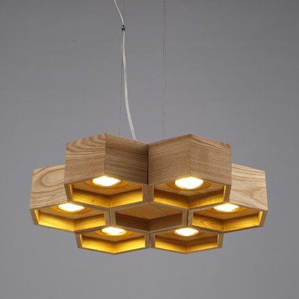 Люстра Honeycomb 6 Loft Wooden Ecolight  в Перми | Loft Concept 