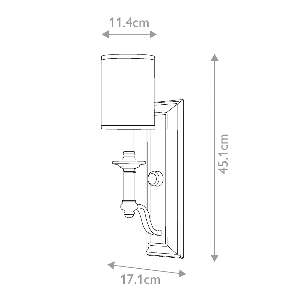 Бра с белым цилиндрическим абажуром в классическом стиле Hinkley в Перми