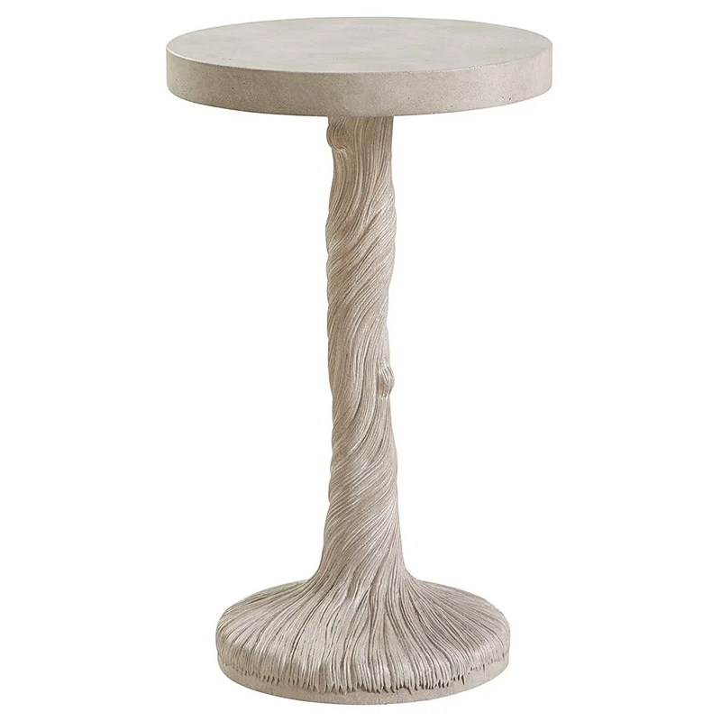 Приставной стол Barclay Butera Malibu Saddle Peak Round Accent Table Бежевый в Перми | Loft Concept 