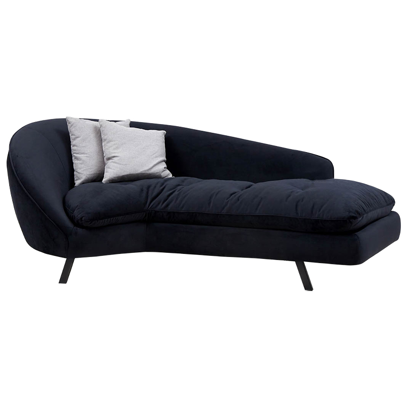 Диван Evangeline Dark Blue Sofa Темно-синий Черный Серый в Перми | Loft Concept 