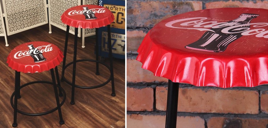 Барный стул Bottle Cap Coca & Cola Барный стул Bottle Cap Coca & Cola - Loft-Concept в Перми