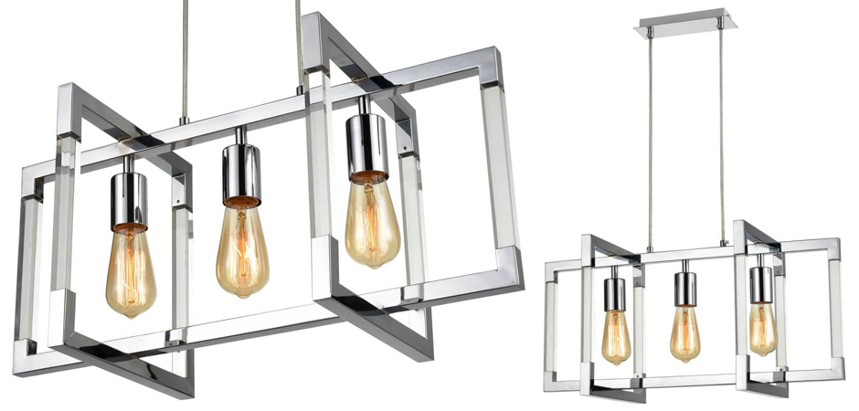 Подвесной светильник Transparent Strips Chromium 3 Подвесной светильник Transparent Strips Chromium 3 - Loft-Concept в Перми