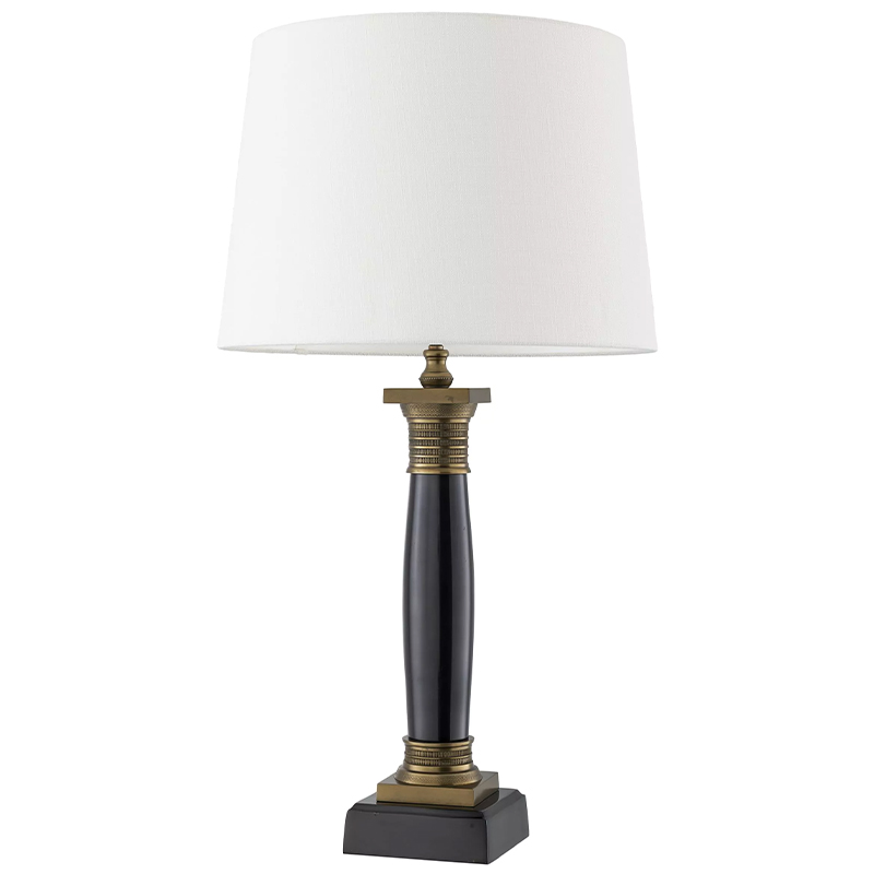 Настольная лампа Eichholtz Table Lamp Napoleon Латунь Черный Белый в Перми | Loft Concept 