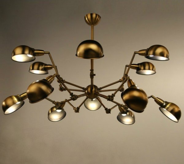 Подвесной светильник Gold Spider Chandelier  в Перми | Loft Concept 