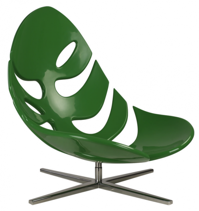 Кресло Monstera lounge chair Черный Зеленый Белый в Перми | Loft Concept 