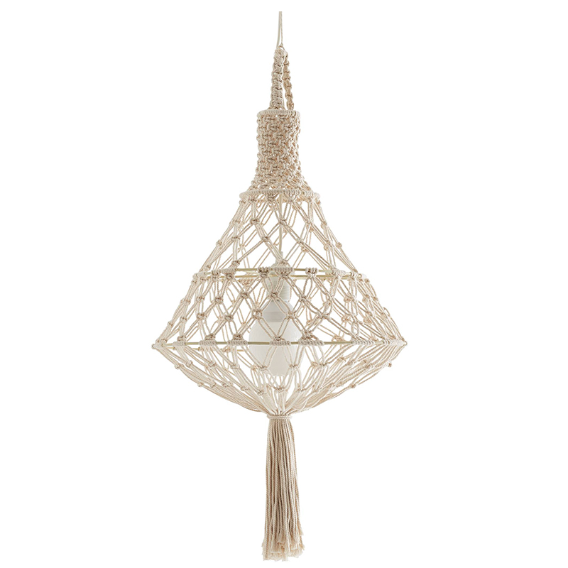 Подвесной светильник Macrame Wicker Hanging lamp Бежевый в Перми | Loft Concept 