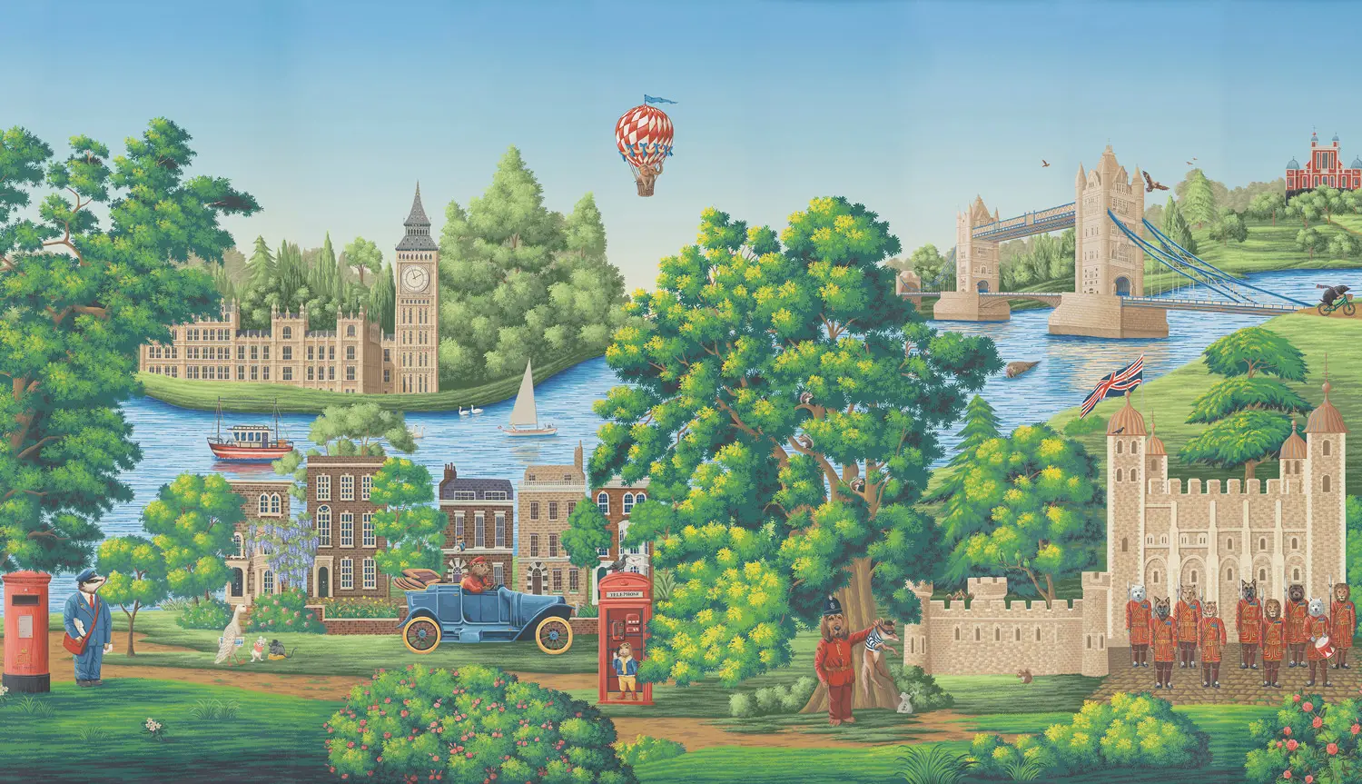 Обои ручная роспись Little London Jubilee Colourway Обои ручная роспись Little London Jubilee Colourway - постер Loft-Concept в Перми