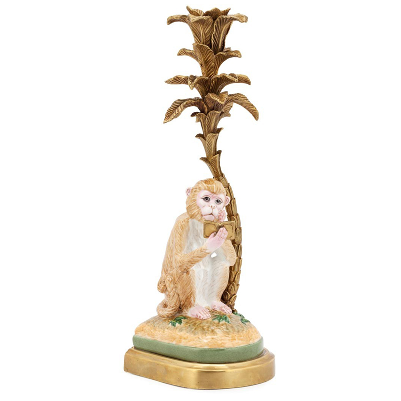 Подсвечник CANDLEHOLDER MONKEY ATLANTIDE L Бежевый Бронза в Перми | Loft Concept 