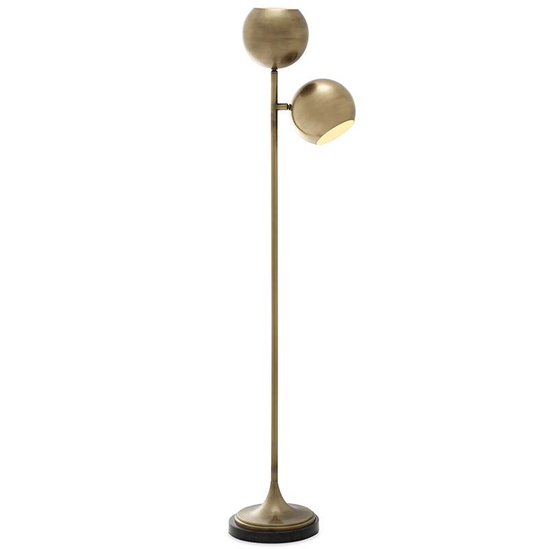 Торшер Eichholtz Floor Lamp Compton Brass Латунь Черный в Перми | Loft Concept 