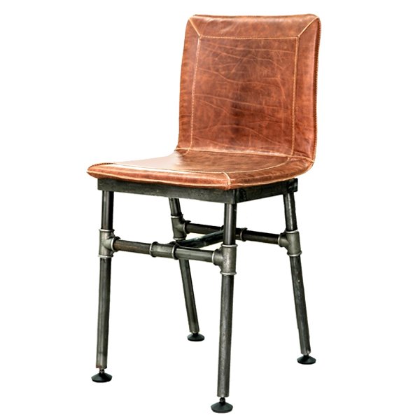 Барный стул Iron Loft Bar stool brown Коричневый винтаж Черный в Перми | Loft Concept 