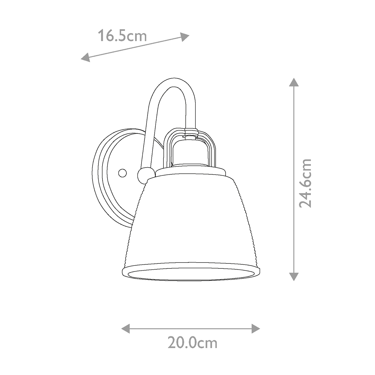 Бра с прозрачным рифленым плафоном в форме колокола Quoizel в Перми