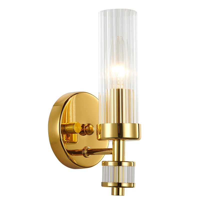 Бра Jeanette Gold Sconce Глянцевое золото Прозрачный в Перми | Loft Concept 