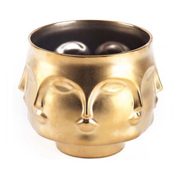 Ваза JONATHAN ADLER DORA MAAR BOWL GOLD Золотой в Перми | Loft Concept 