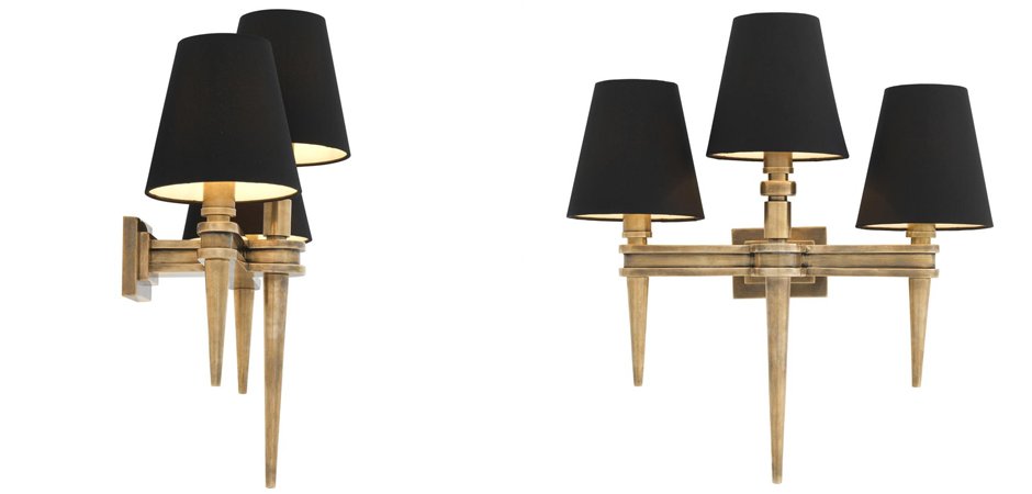Бра Wall Lamp Waterloo Triple Brass Бра Wall Lamp Waterloo Triple Brass - Loft-Concept в Перми