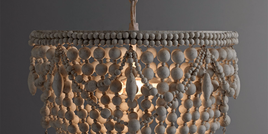 Люстра RH Anselme White Wood Weathered Chandelier Люстра RH Anselme White Wood Weathered Chandelier - Loft-Concept в Перми