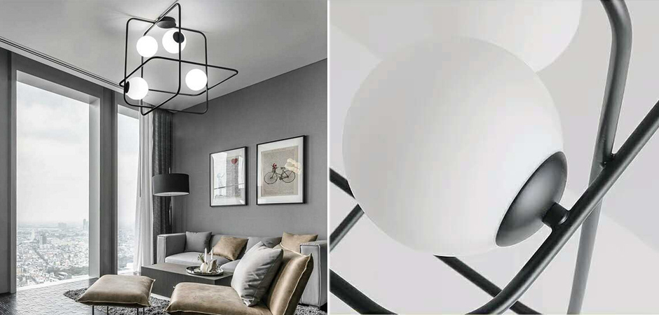 Люстра Broken Squares Balls Black Люстра Broken Squares Balls Black - Loft-Concept в Перми
