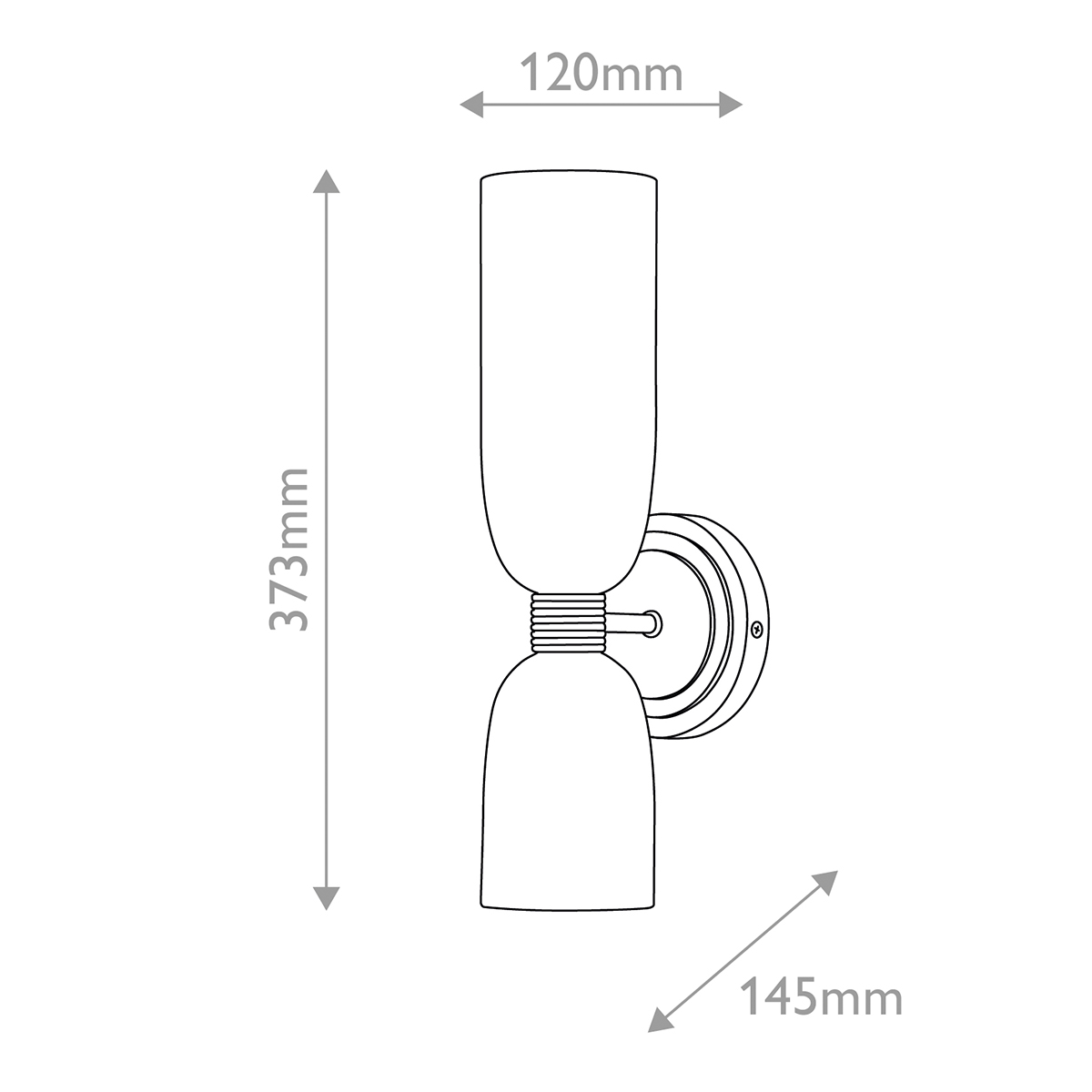 Бра для ванных комнат вертикальное с двумя матовыми белыми стеклянными плафонами Hinkley в Перми