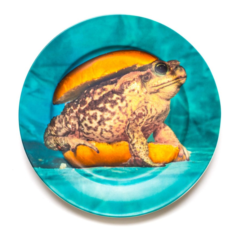 Тарелка Seletti Porcelain Plate Toad Бирюзовый в Перми | Loft Concept 