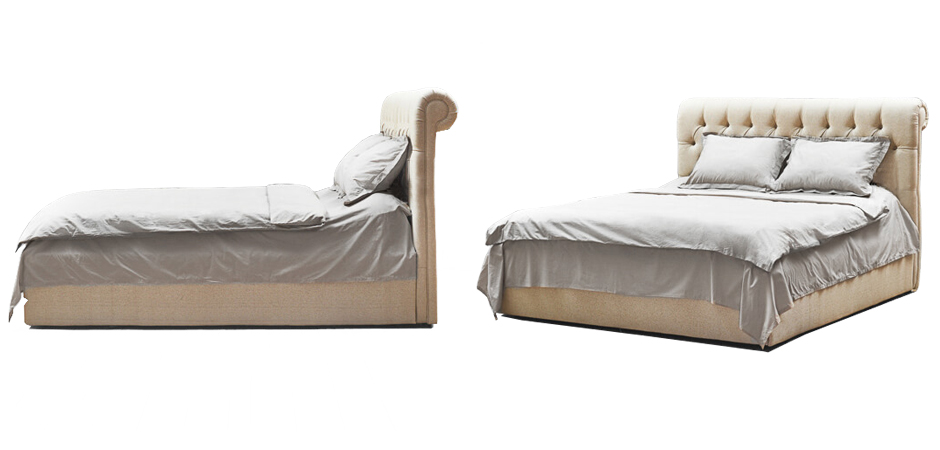 Кровать Beige Capitone Bed Кровать Beige Capitone Bed - Loft-Concept в Перми