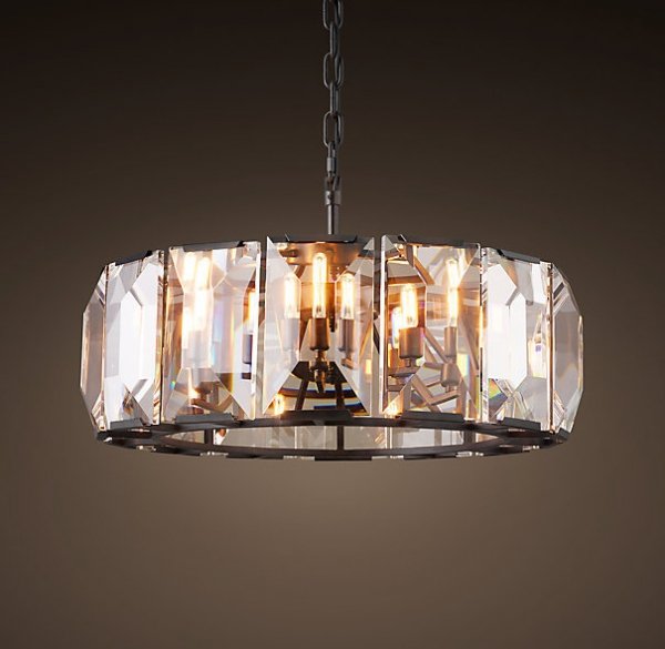 Люстра RH Harlow Crystal Round Chandelier 6 Черный в Перми | Loft Concept 