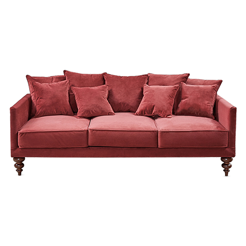 Диван Graceful Details Sofa Crimson Коричневый Малиновый (Crimson) в Перми | Loft Concept 