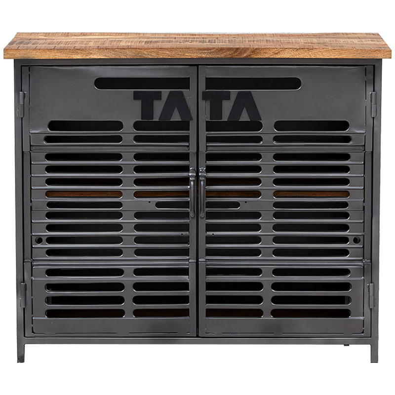 Комод Metal Wood Loft Tata Chest of Drawers Серый Древесина Коричневый Черный в Перми | Loft Concept 