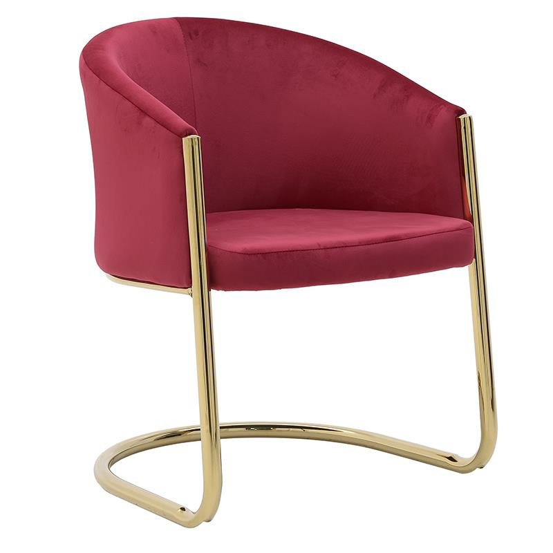 Стул Imelda Chair Crimson Малиновый (Crimson) Глянцевое золото в Перми | Loft Concept 