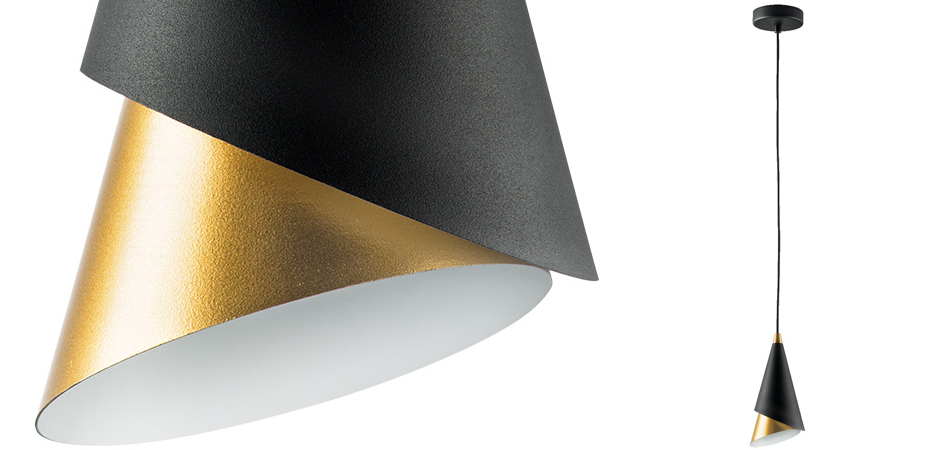 Подвесной светильник Lucio Black and Gold One Подвесной светильник Lucio Black and Gold One - Loft-Concept в Перми