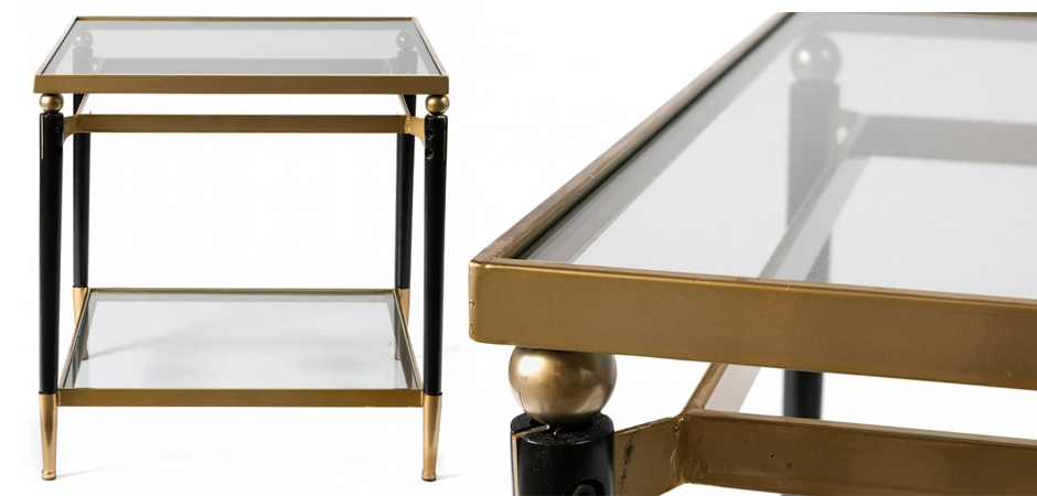 Приставной столик Black & Gold Table two-tier Приставной столик Black & Gold Table two-tier - Loft-Concept в Перми